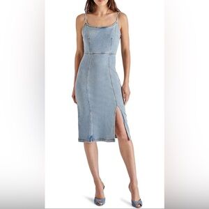 NWT Steve Madden Giselle Denim Scoop Neck Sleeveless Dress
